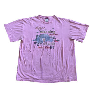 Vintage y2k Disney "Not A Morning Person" Eeyore T-shirt (XL)